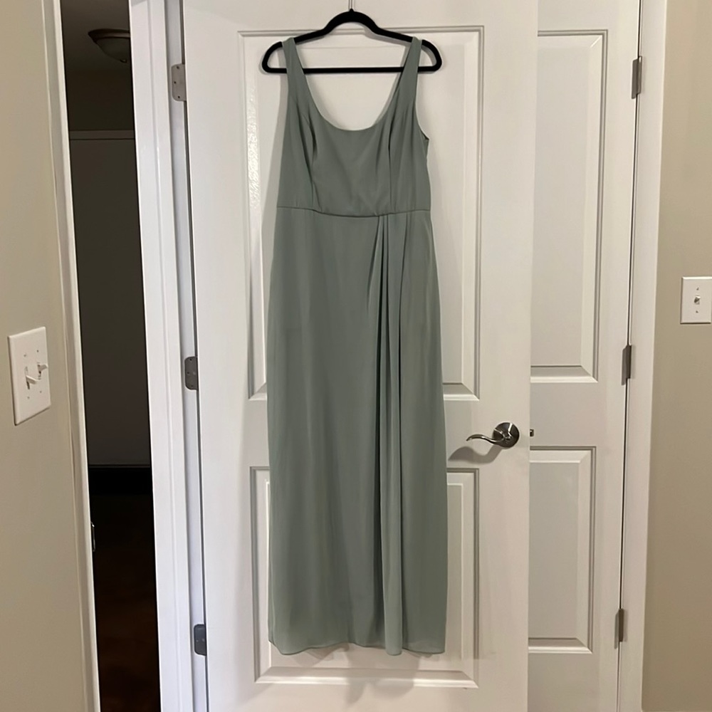 Dusty Sage Tie Back Bridesmaid Dress